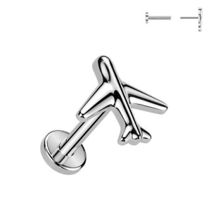 Piercing do brady letadlo - PUSH IN labreta TITAN