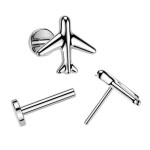 Piercing do brady letadlo - PUSH IN labreta TITAN