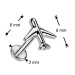 Piercing do brady letadlo - PUSH IN labreta TITAN