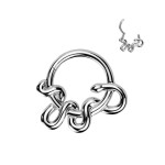 Ocelový piercing - segment kruh had (1,2 x 8 mm)