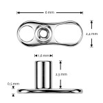 Kompletní microdermal piercing TITAN, 1,6mm (4 mm)