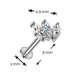 Piercing do brady - PUSH IN labreta TITAN