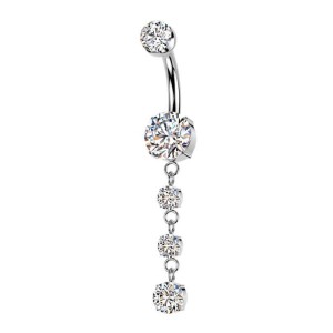 Visací piercing do pupíku - TITAN