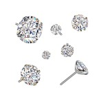 Ozdobná část k PUSH IN piercingu Moissanit TITAN, 0,03ct (2mm)