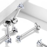 Piercing do brady - labreta TITAN trojúhelník, 1,2 x 6 mm