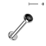 Piercing do brady - labreta Onyx TITAN (1,2 x 8 mm)