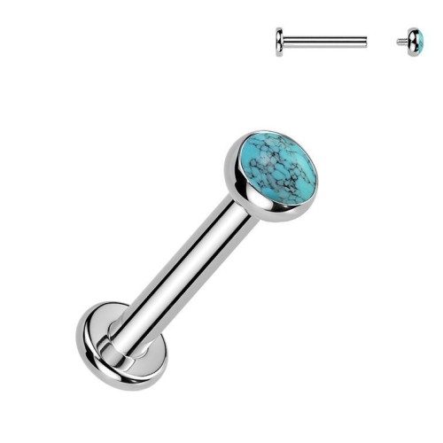 Piercing do brady - labreta Tyrkys TITAN (1,2 x 8 mm)