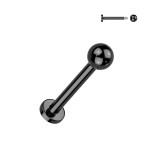 Piercing do brady - labreta černá (1,2 x 8 mm)