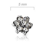 Náhradní ozdoba k dermálu / labretě TITAN, závit 1,2 mm (čirá)