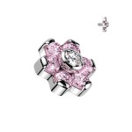 Náhradní ozdoba k dermálu / labretě TITAN, závit 1,2 mm (čirá)