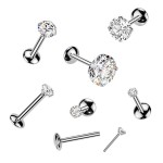 Piercing do brady - PUSH IN labreta TITAN Moissanit 0.06ct (2,5mm)