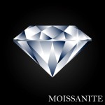 Luxusní piercing do pupíku s Moissanity 1.50ct, TITAN