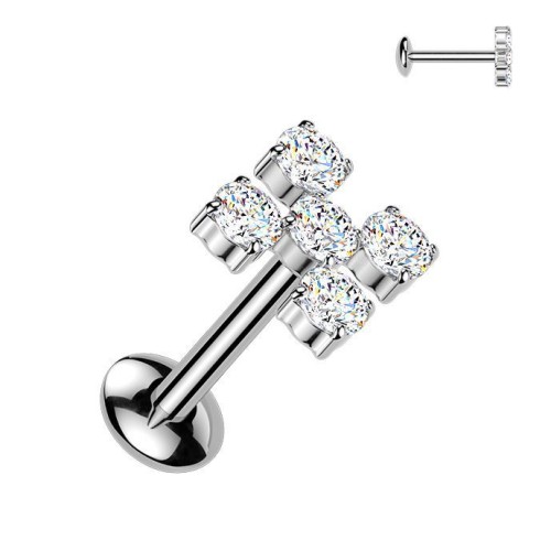 Piercing do brady - labreta TITAN (1,2 x 6 mm)