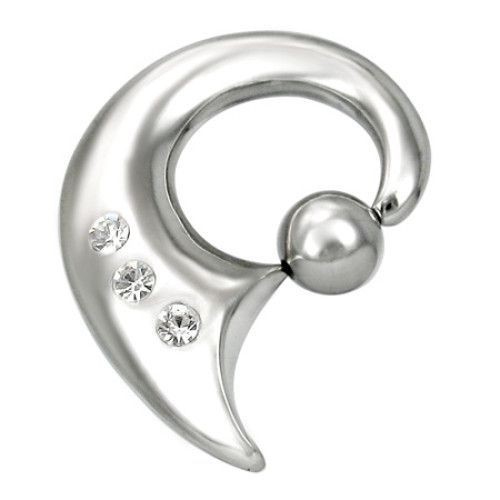 Piercing maxi kruh se zirkony