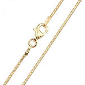 Stříbrný zlacený řetízek kulatý délka 45 cm 30004