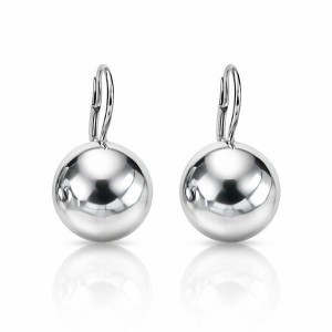 Stříbrné náušnice koule 14 mm