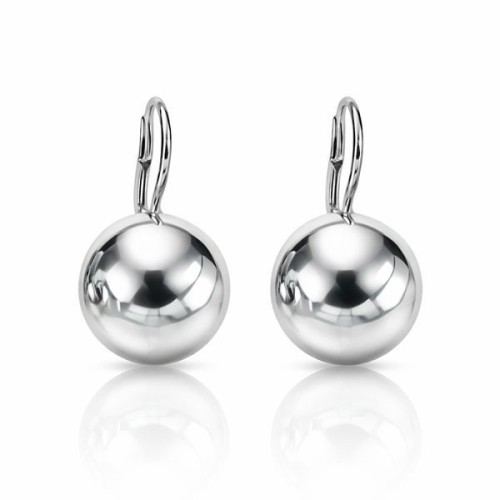 Stříbrné náušnice koule 14 mm
