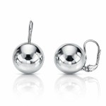 Stříbrné náušnice koule 14 mm