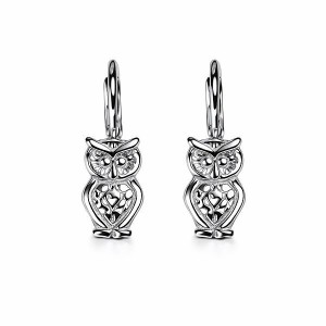 Dívčí stříbrné náušnice - sovičky