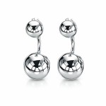 Stříbrné šroubovací zanáušnice kuličky