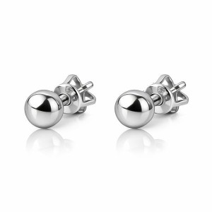 Stříbrné náušnice pecky 4 mm