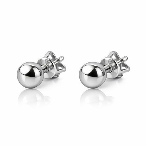 Stříbrné náušnice pecky 4 mm