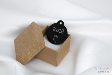 Hliníková psí známka tlapka velká (stříbrná)