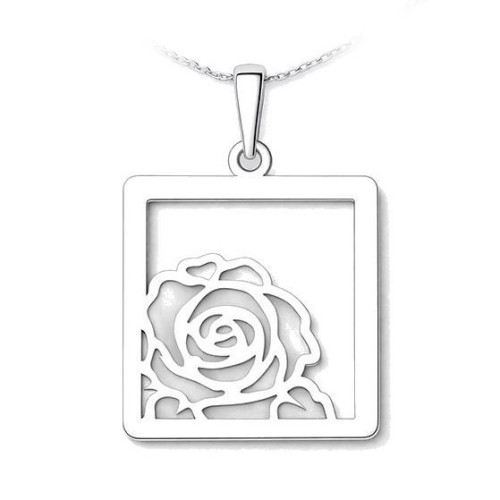 Stříbrný přívěsek růže