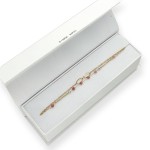 Nerezový minerální náramek přírodní Rodonit