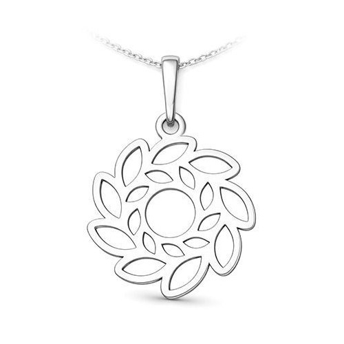 Stříbrný přívěsek listová mandala