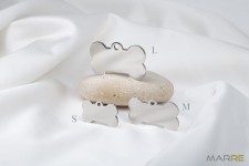 Ocelová psí známka ve tvaru kosti L