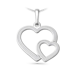 Stříbrný přívěsek se srdíčky