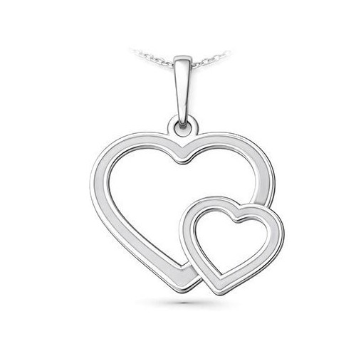 Stříbrný přívěsek se srdíčky