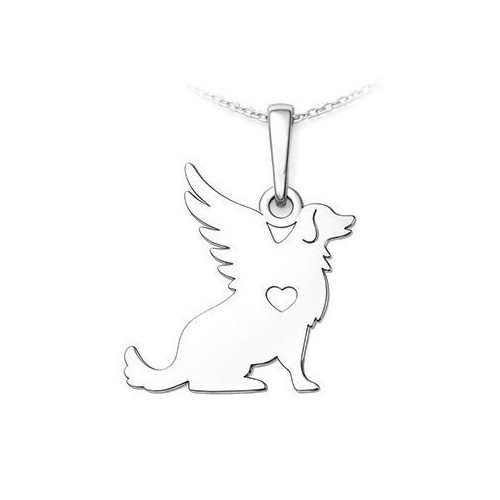 Stříbrný přívěsek psí anděl