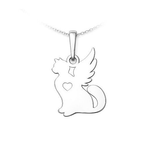 Stříbrný přívěsek kočičí anděl