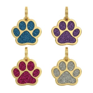 Třpytivá známka ve tvaru tlapky