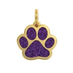 Třpytivá známka ve tvaru tlapky modrá