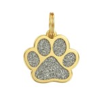 Třpytivá známka ve tvaru tlapky modrá