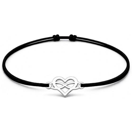 Šňůrkový náramek nekonečné srdce