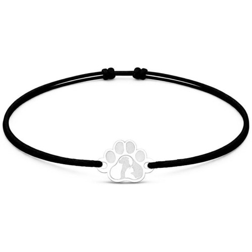 Šňůrkový náramek tlapka se psem a kočkou