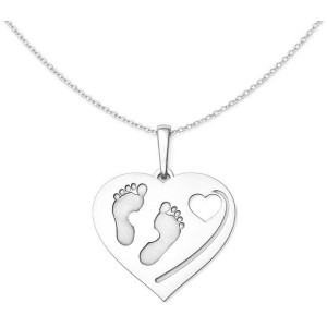 Přívěsek srdce s otisky stop