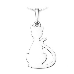 Stříbrný přívěsek kočka