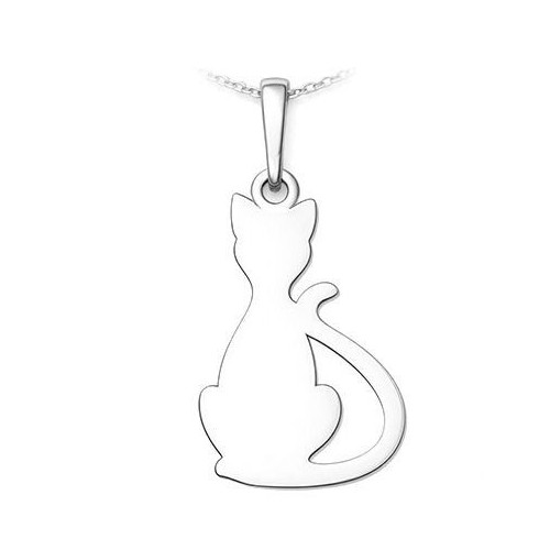 Stříbrný přívěsek kočka