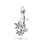 Piercing do pupíku kytičky