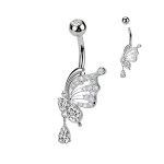 Piercing do pupíku motýl