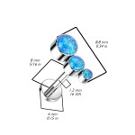 Piercing labreta titan s opály (fialový)