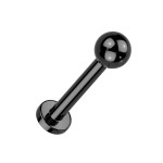 Piercing do brady - labreta černá (1,2 x 10 mm)