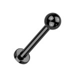 Piercing do brady - labreta černá (1,0 x 6 mm)