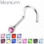 Piercing do nosu - TITAN (fialová)