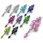 Stříbrný piercing do pupíku (čirá)